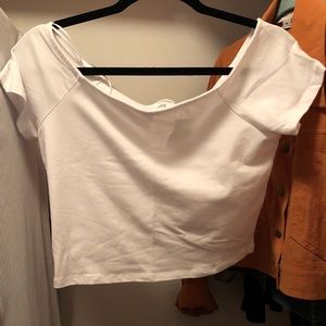 Off the shoulder crop top